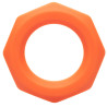 alpha ring by Calextotics Cockring Silicone Sexagon Alpha 37mm Orange